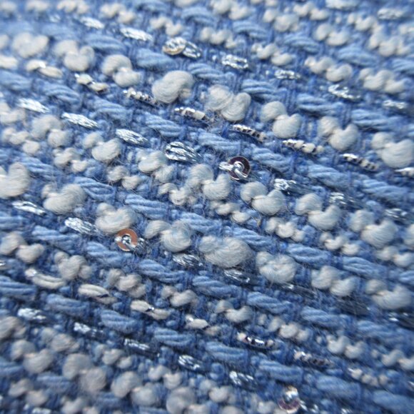 NWT J.Crew Louisa Lady Jacket in Bright Peri Sequin Tweed Cropped 10 - Picture 4 of 6